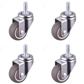 Caster Wheels Mute Swivel Rotating Rubber Castors Mini Castors Furniture Castors Encors with Furniture Castors M6 Heavy Duty Castors for Pallet Furniture Small Castors for Furniture M6 x 15 mm with