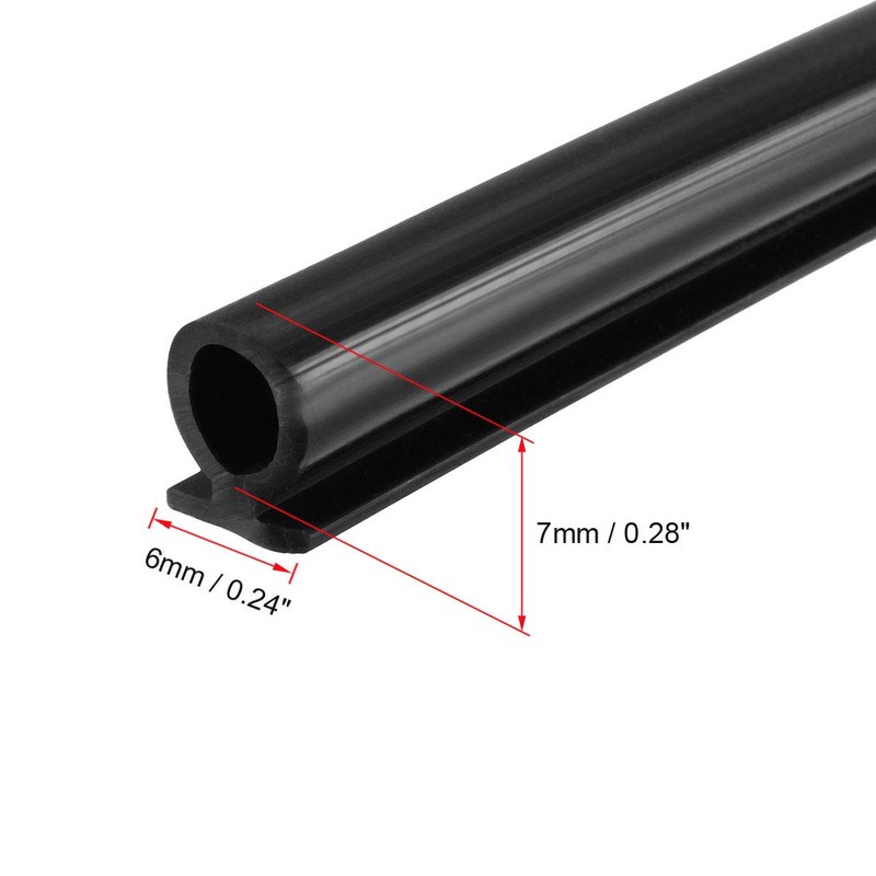 uxcell T-Slot Mount Window Weatherstrip Seal 7mm Bulb Bubble for