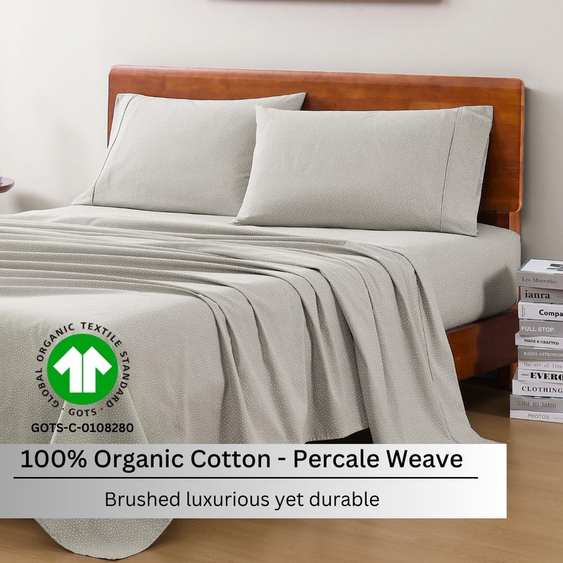 LANE LINEN LANE LINEN 100% Organic Cotton Sheets King Size,