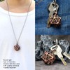 Haxtec Mini Metal DND Dice Set with Copper Hollow D20