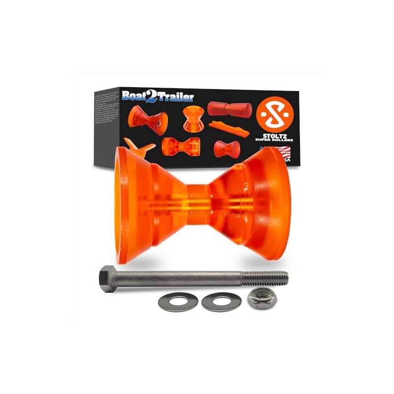 3.5″ Boat Roller Kit Slotted V with Medium End Caps