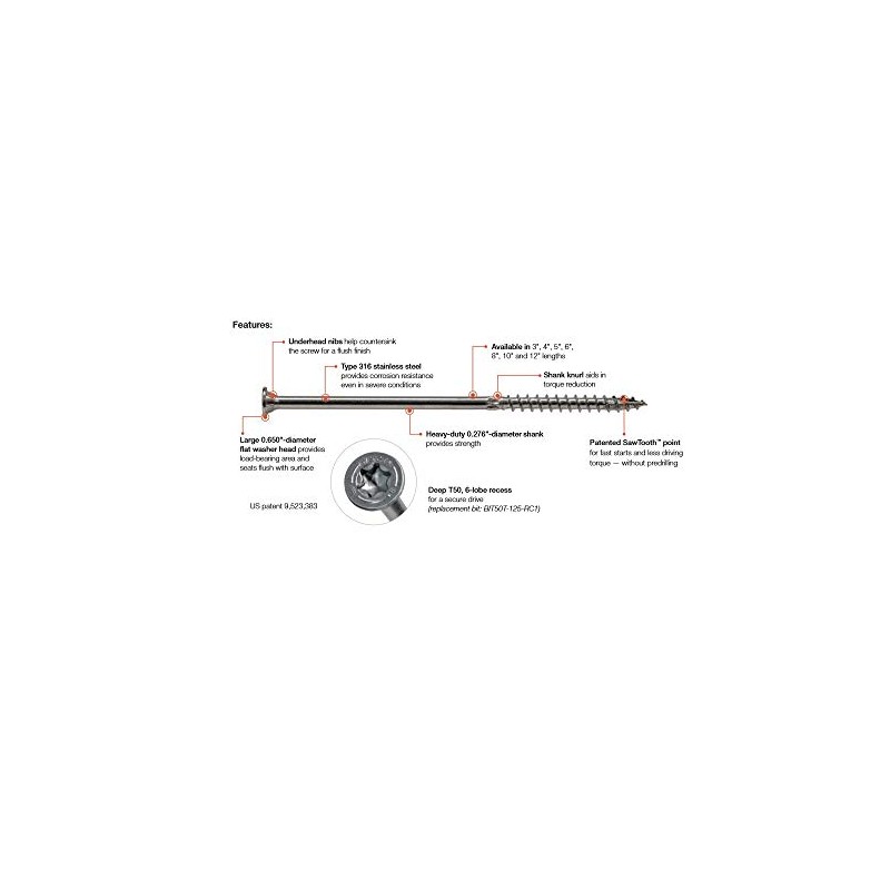 Simpson Strong-Tie SDWS27300SS-R30 Strong-Drive SDWS Timber Screw — 0.275 in.