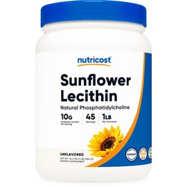 Nutricost Sunflower Lecithin (1 Pound) - Natural Phosphatidylcholine, Vegan, Gluten-Free, GMO-Free