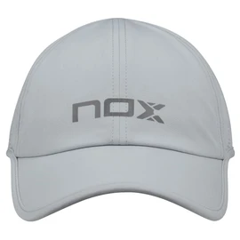 NOX Gorra Padel Tenis, Ligera Transpirable y Diseño Moderno, Ideal para Largas Partidas Bajo el Sol, 100% Poliester. (MX/US, Alfa, Talla única, Gris)