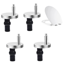 4 Pack Toilet Seat Fittings, Quick Release Toilet Seat Hinges, Soft Close Toilet Seat Fixing Kit, Toilet Seat Hinges for Self Close Toilet Seat.