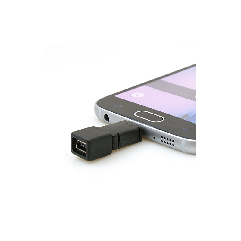 System-S Micro USB (Male) to Mini USB (Female) Adapter Plug