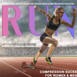 cerpite Zipper Compression Socks Men & Women - 2 Pairs Of 15-20mmhg Open Toe Compression Socks Knee High,Suit For Running