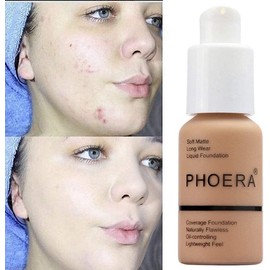 Mupkins Phoera Matte Foundation Full Coverage – 30ml Oil Control Flawless Face Foundation for Women & Girls, Makeup Accessories Mature Skin Long Lasting Full Coverage, Smooth Finish (103 WARM PEACH)