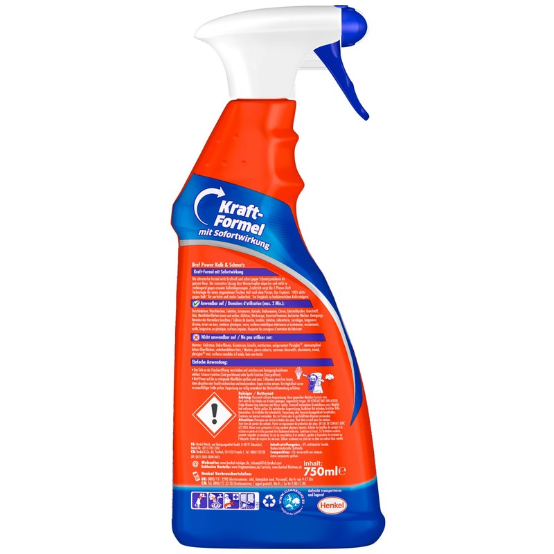 Bref Power Fights Limescale and Dirt