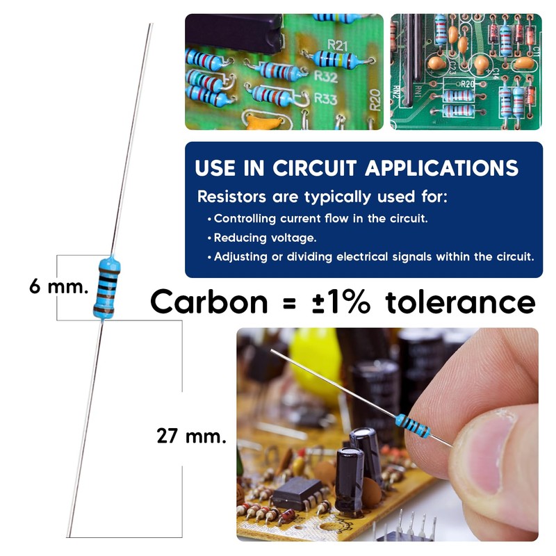 Ledvillage 17 Values Resistor Kit Assortment 0 Ohm-1M Ohm ±1%