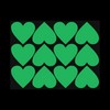 sourcing map Glow in The Dark Heart Decals Decor Green