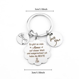 Hoosmoon Gifts for Mum Mother's Day Gifts for Mum Keyring Mum Best Mum Gift Mum Birthday Gift Mum Daughter Gift Thank You Mum Gifts Thanksgiving Christmas, Mom2