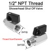 Joywayus Showerhead Shut Off Valve 1/2"NPT Female x Male Thread