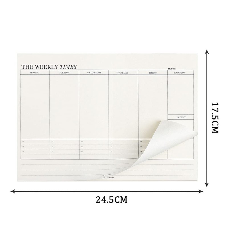 Weekly Planner Pad, 60 Sheets B4 Weekly to View Planner