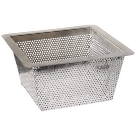 GSW Stainless Steel Floor Sink Drain Strainer 10”W x 10”L x 5”H - Perfect for Restaurant, Bar, Buffet (5"H SS)