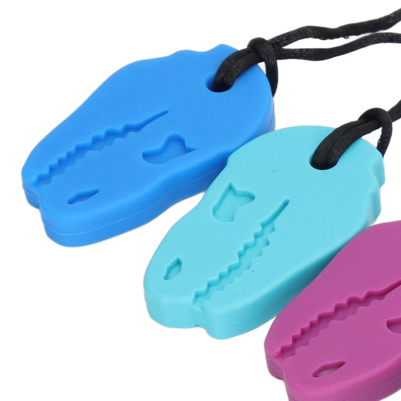 5pcs Infants Teething Necklace Silicone Exercise Senses Soothing Gum Chewing