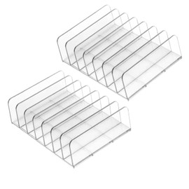 QILEMI Soporte para Bandeja de CD 4 PCS Estante de Almacenamiento de CD 17x12.5x4cm Unidades de Soporte para cd de Acrílico Soportes para CD de Acrílico Transparent Cintas de Almacenamiento