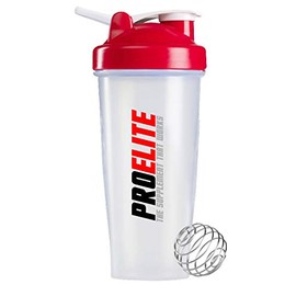Proelite Proelite Transparent Smart Shaker Cup Mixer Blender 600-700ml - Red (X 1 Units)