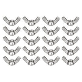 sourcing map 5/16"-18 Wing Nut 25 Pcs, 304 Stainless Steel Butterfly Wing Nuts Fasteners Parts Hand Twist Tighten Wing Nuts for Machinery Electronic Equipment DIY, Silver