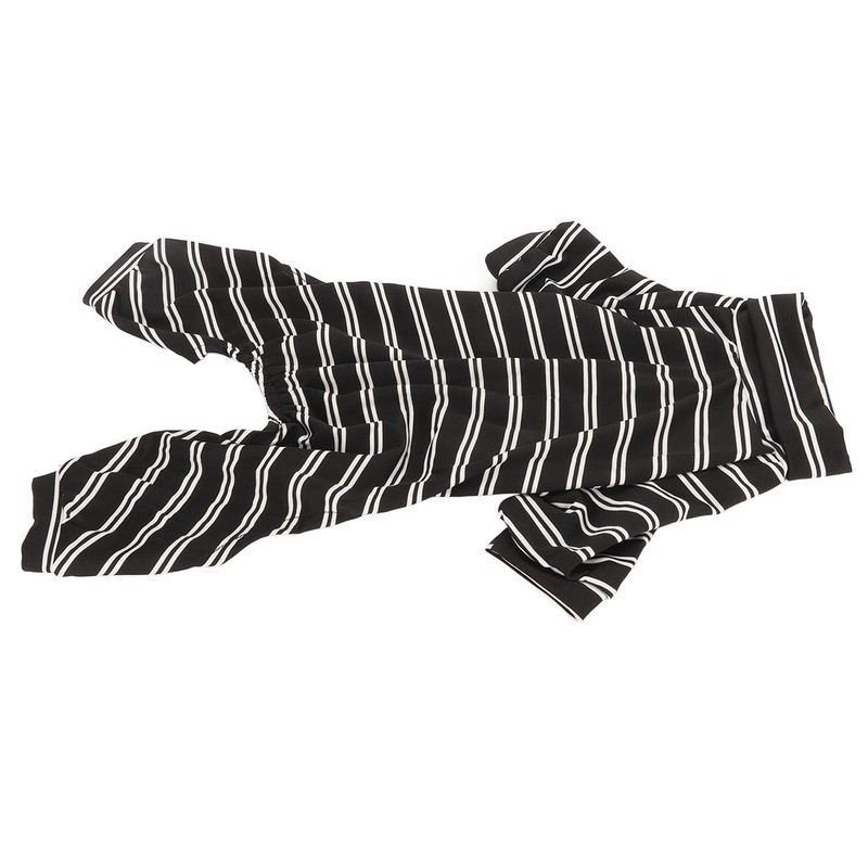 Dog Striped Pajamas Classic Black White Stripe Lightweight Full Coverage
