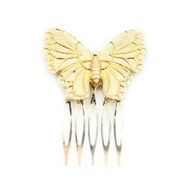 Gold Flamingo Hair Combs for Women Flamingo Dance Ornament Hair Accessories for Brides Wedding and Party Butterfly Comb Gold Shiny Medium (1 Piece)