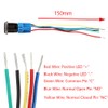 ESUPPORT 12V Car Vehicle Blue LED Light Headlight Push Button