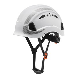 LOHASWORK Hard Hat, Construction Safety Helmet, Hard Hat with Chin Strap, Cascos De Construccion, Hard Hats Construction OSHA Approved, Forestry Aborist Work Helmets for Men Women (06 White)