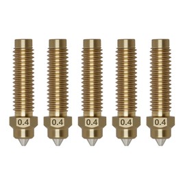 5PCS 0.4mm Nozzles for Centauri Carbon, 3D Printer Copper Alloy Hardened Steel Tip Hotend Nozzle Kit for Elegoo Centauri