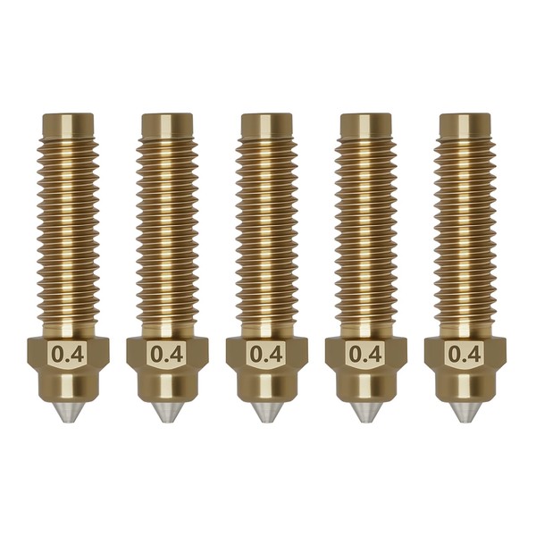 5PCS 0.4mm Nozzles for Centauri Carbon, 3D Printer Copper Alloy