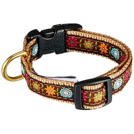 Up Country Bella Floral Pattern Dog Collar, X-Small (6 To 12 Inches) 5/8 Inch Narrow Width