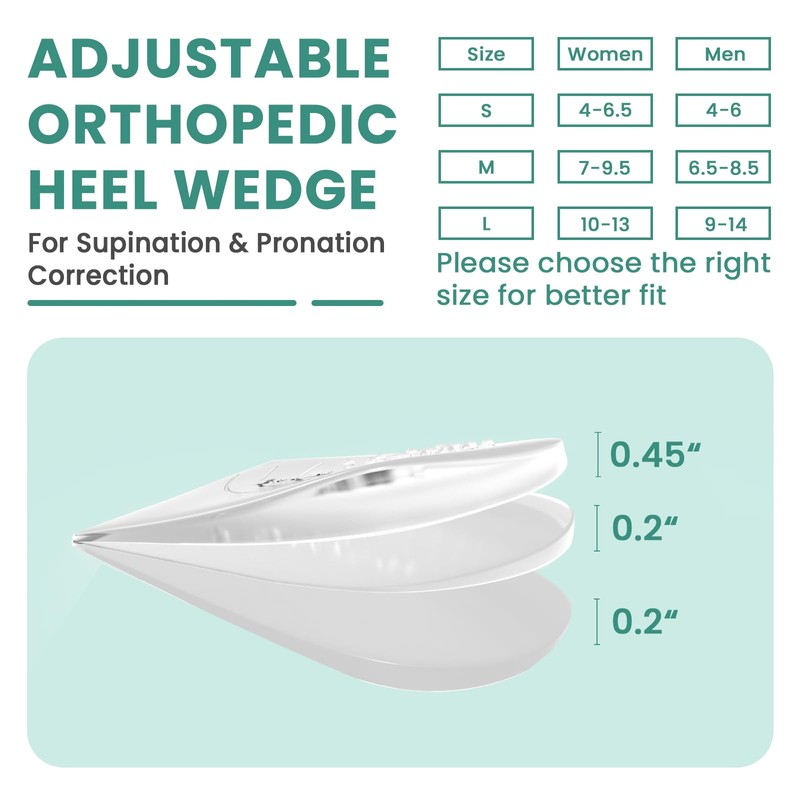 Adjustable Heel Lift Insert for Women - Welnove 3 Layers