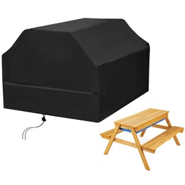 Picnic Table Children's Cover Waterproof Protective Cover for Children's Seat Set Outdoor Protective Cover Children's Seat Set Garden Wood 420D Oxford Fabric Windproof Anti-UV, 100 W x 90 D x 60 Hcm