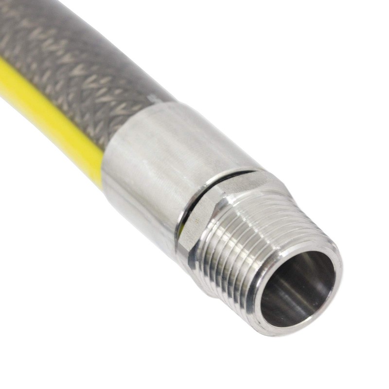 SPARES2GO Universal Oven Cooker Gas Supply Hose, PTFE Pipe Tape