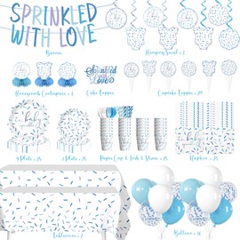 Xynic Baby Sprinkle Decorations Tableware Set Serves 25 Guests
