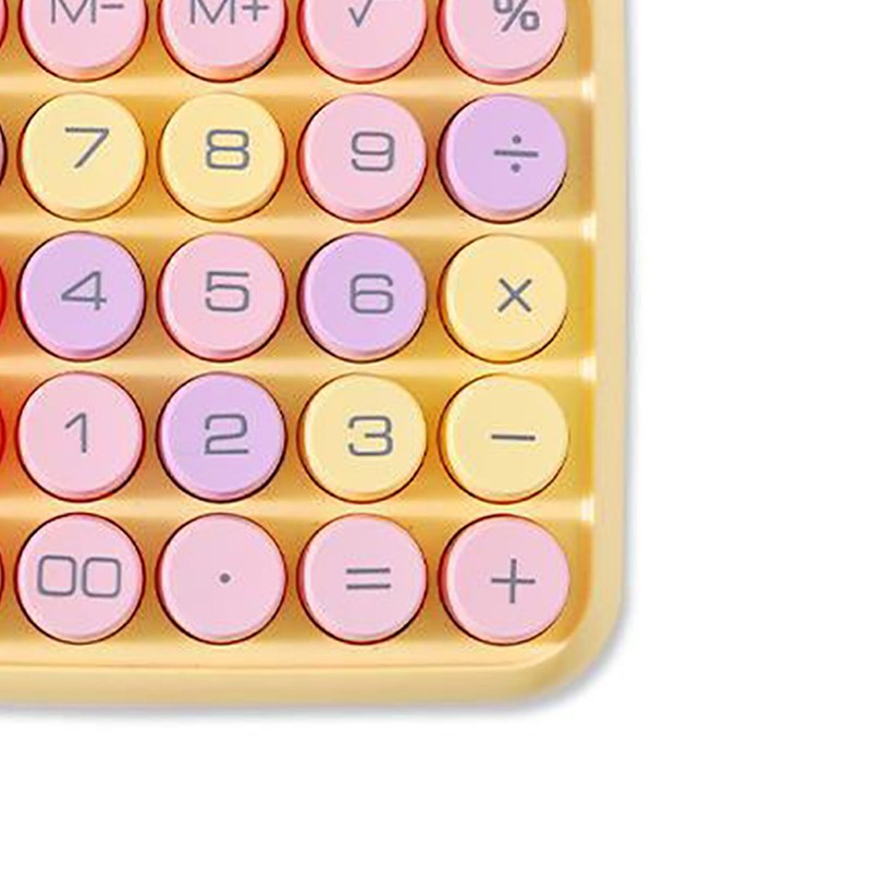 Silent Calculator Color Mechanical Key Calculator Battery Powered Electronic Calculating