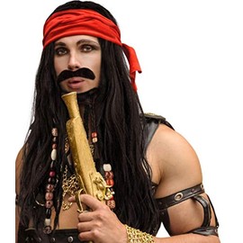 Hatstar Pirate Wig with Bandana and Pearls Carnival