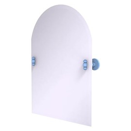 Allied Brass SB-94-FTB Frameless Arched Top Tilt Mirror with Beveled Edge, Flat Troll Blue
