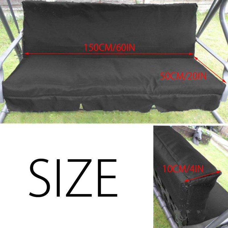 Outdoor Terrace 3 Seat Swing Seat Waterproof Cover Swing Top