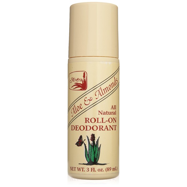 Alvera All Natural Roll-on Deodorant Aloe and Almonds - 3 Oz, 3 Fluid Ounce