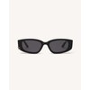CUFFED - Asymmetrical Pierced Unisex Sunglasses - Color: MATTE BLACK