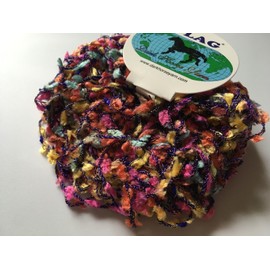 Dark Horse Yarns Flag #405 Bougainvillea & Forget-Me-Nots (Pink, Orange-Red, Blue, Yellow) Mini Flag 20 Gram