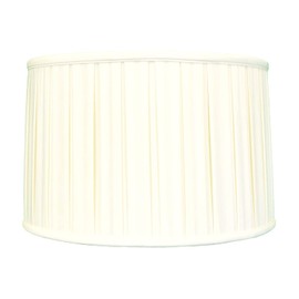 Royal Designs Shallow Drum English Box Pleat Basic Lamp Shade, Eggshell, 11"" x 12"" x 8.5""" (BS-748-12EG)