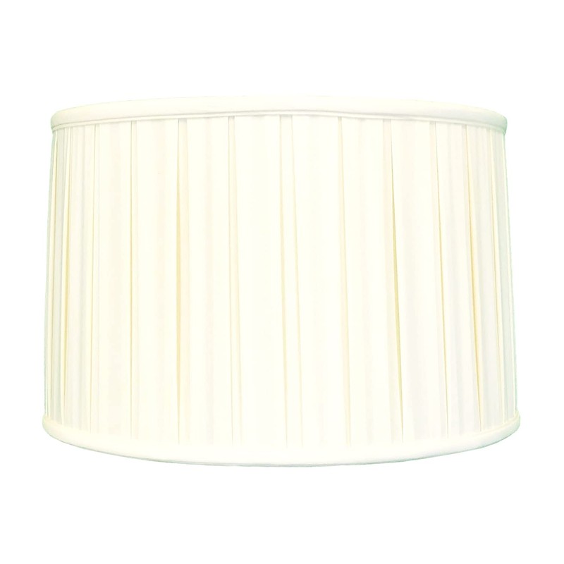 Royal Designs Shallow Drum English Box Pleat Basic Lamp Shade,