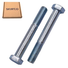 SKIR'CO Pack of 4 Hexagon Bolts Made of Galvanised Steel M12 x 90 mm, Hexagon Screws in Accordance with DIN 931, Partially Threaded, Hex Screws