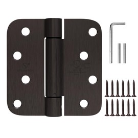 Self Closing Hinge 4 Inch Oil Rubbed Bronze Auto Close Door Hinges Adjustable 4 Inch Spring Hinges 4"x 4" Door Closer Hinge 5/8" Radius Corner for Commercial Grade Auto Self-Closing UL Listed, 2 Pack