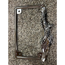 Eagle MOTORCYCLE Chrome American Eagle License Plate Tag Frame Holder