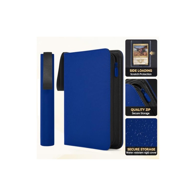 Carpeta Toploader de 4 Bolsillos para Tarjetas de 3x4, con