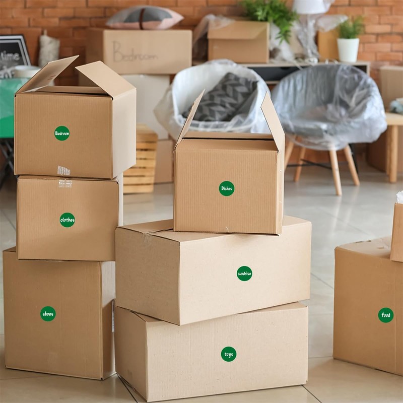 KALYRON 4080 pcs Green Dot Stickers 10 mm Round Green