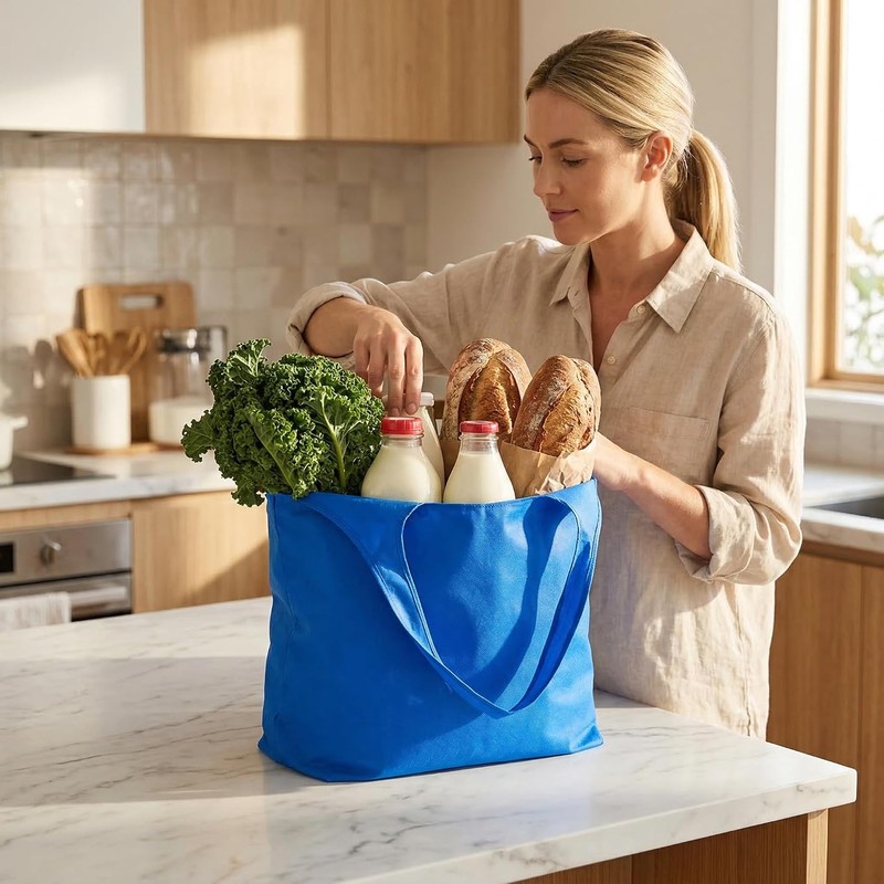 4 Bolsas Compra Reutilizables Plegables Ecológicas Lavables Ligeras