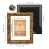 Eitida 8x10 in Rustic Gold Ornate Classic Picture Frame, Matted